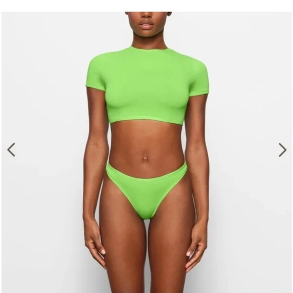 SKIMS Tops - SKIMS Neon Green Crop Top (TOP ONLY)